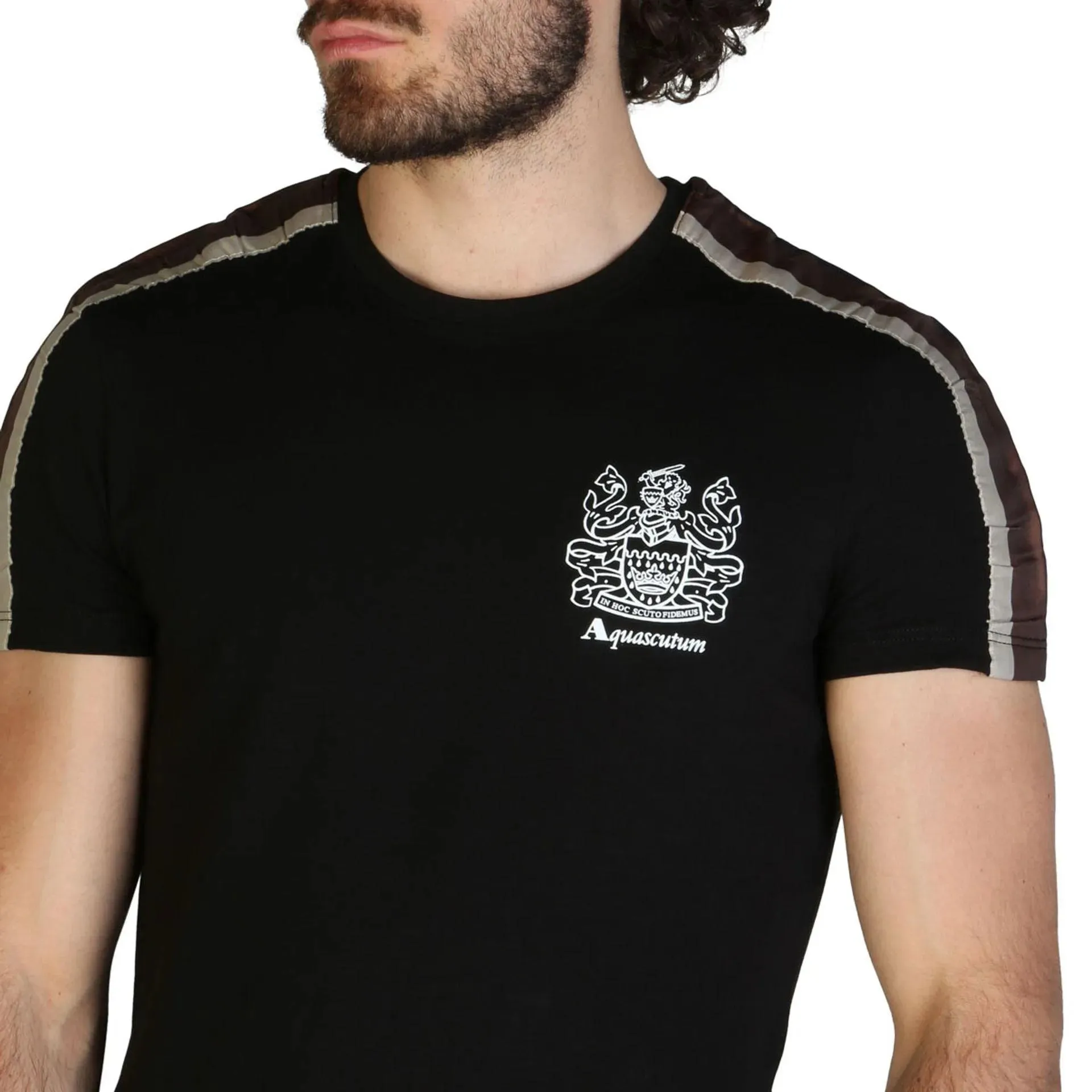 Aquascutum Men T-shirts - Black Brand T-shirts