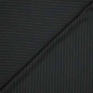 Black and Red Striped Super 150's 16 Microns Wool Ferre Suiting Fabric