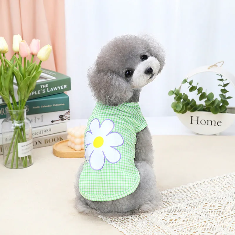 Dog Clothes Flower Printing Puppy Shirt