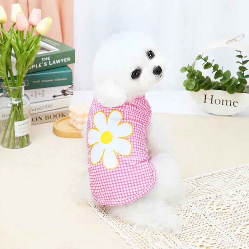 Dog Clothes Flower Printing Puppy Shirt