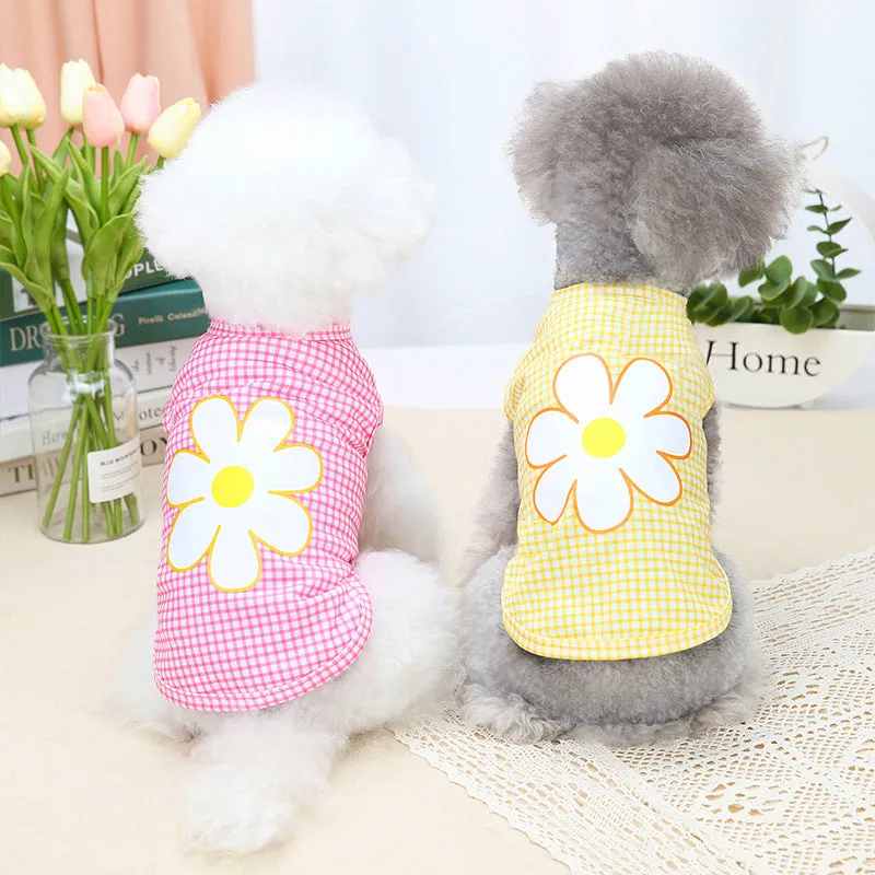 Dog Clothes Flower Printing Puppy Shirt