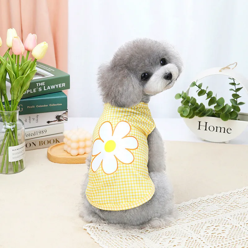 Dog Clothes Flower Printing Puppy Shirt