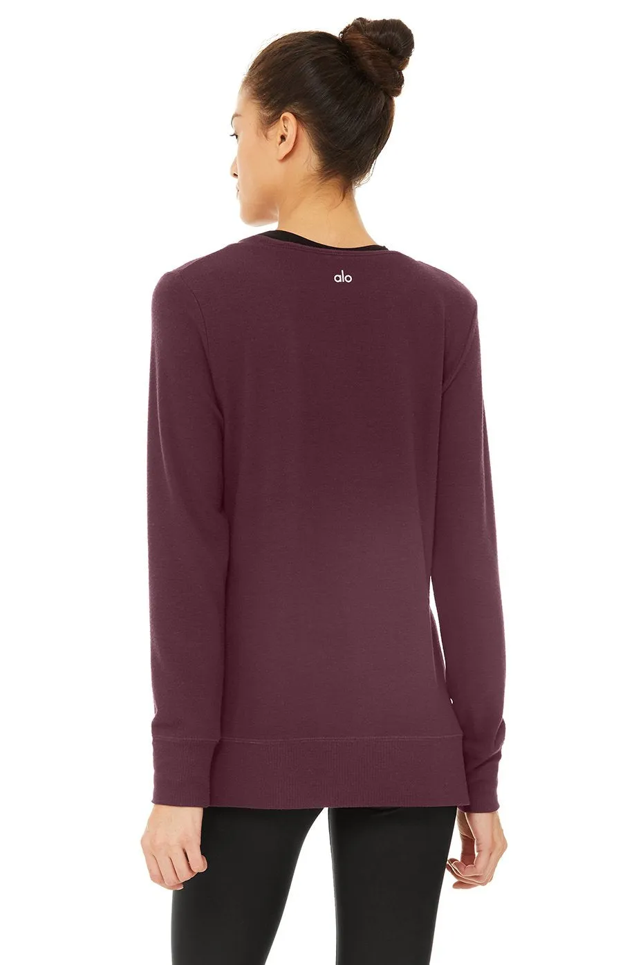 Glimpse Long Sleeve Top - Black Plum