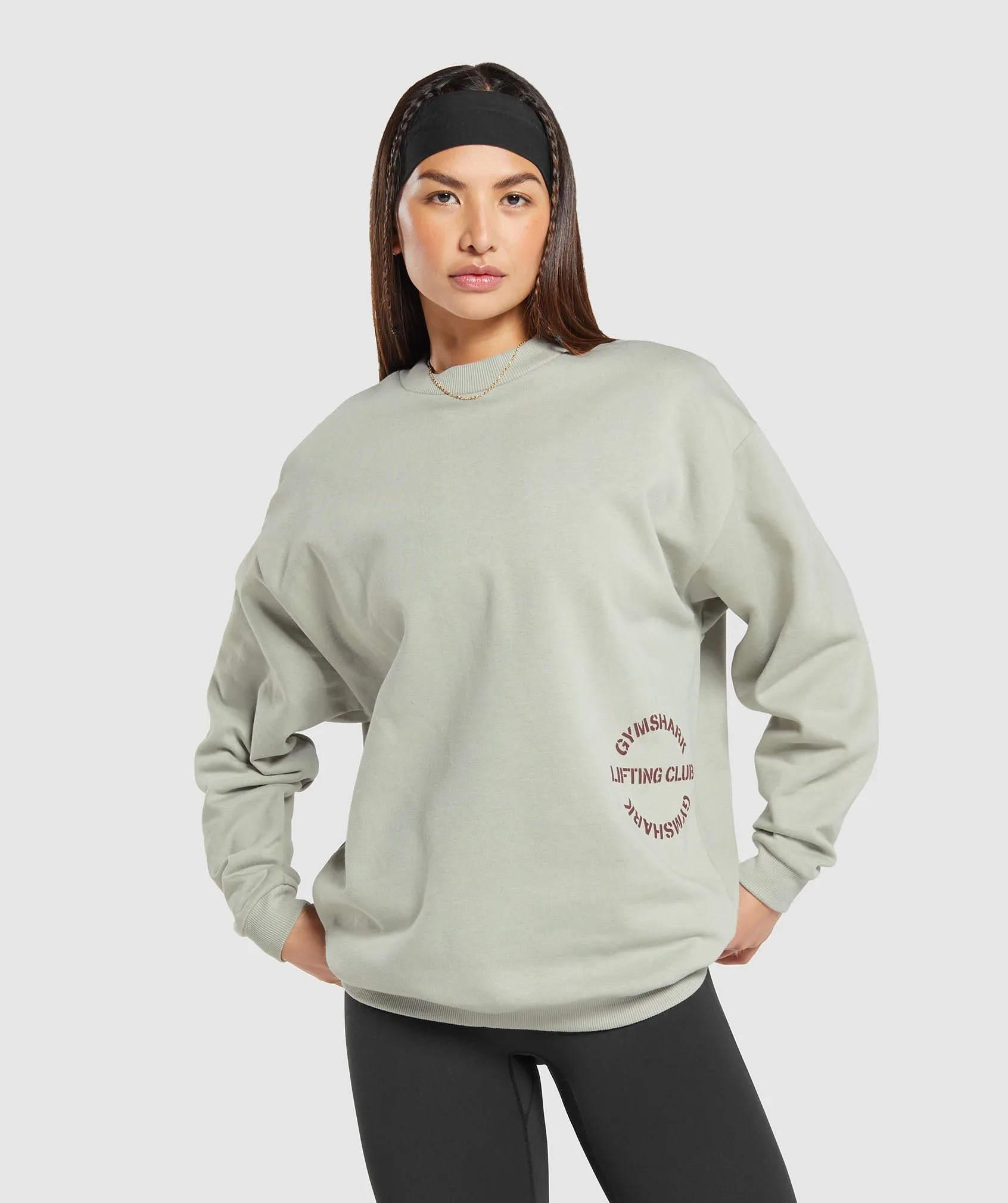 Gymshark Built Oversized Sweatshirt - Stone Grey