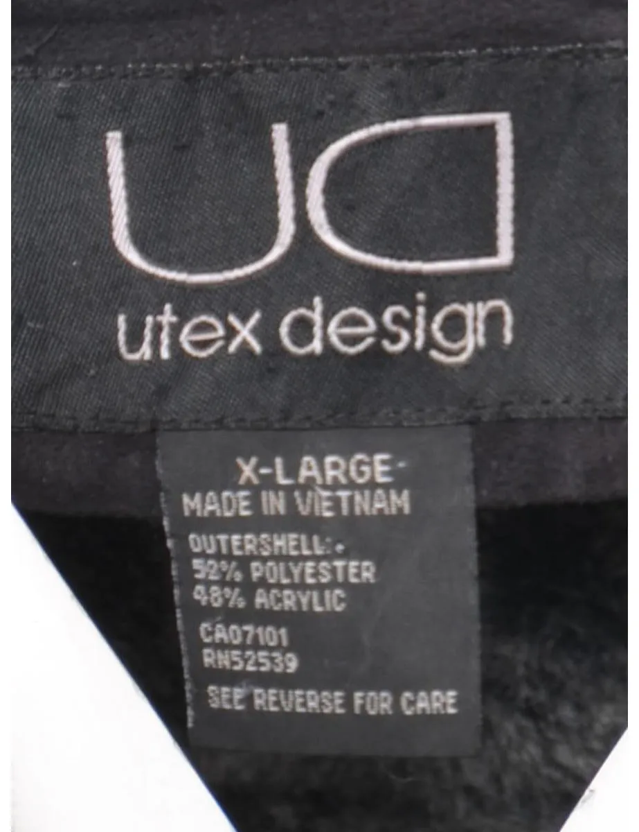 Hooded Black Coat - XL