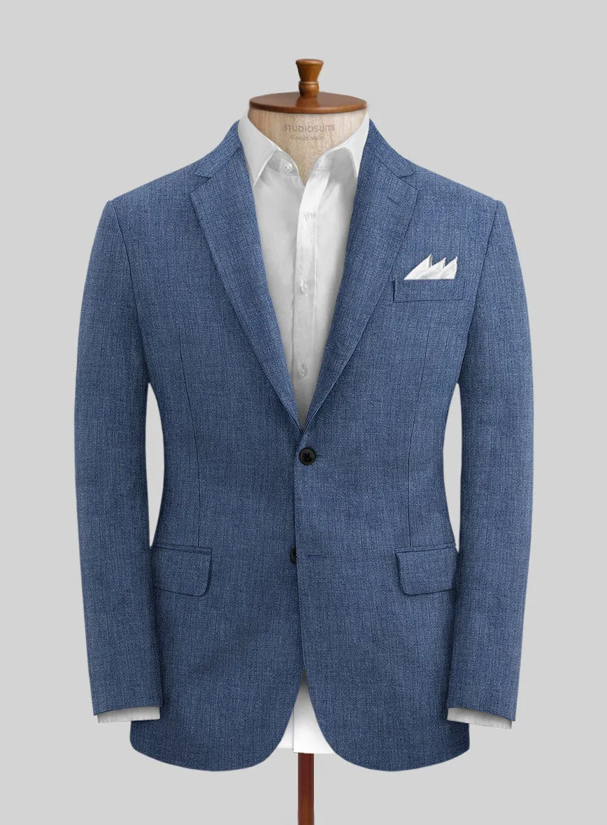 Stylbiella Spring Smoked Blue Linen Jacket